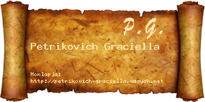 Petrikovich Graciella névjegykártya